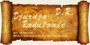 Đurđa Radulović vizit kartica